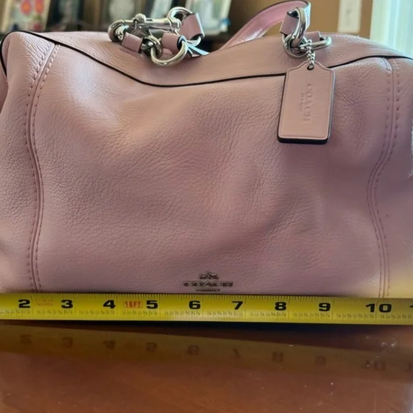 Coach Blush Pink Leather Satchel - Picture 5 of 14